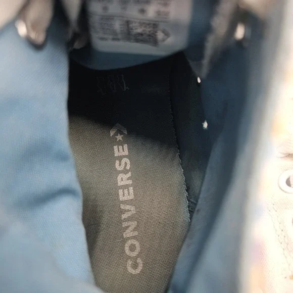 Converse High Top Flower Confetti Shoes Sneakers Size Women's 9 Mens 7 - Picture 4 of 16